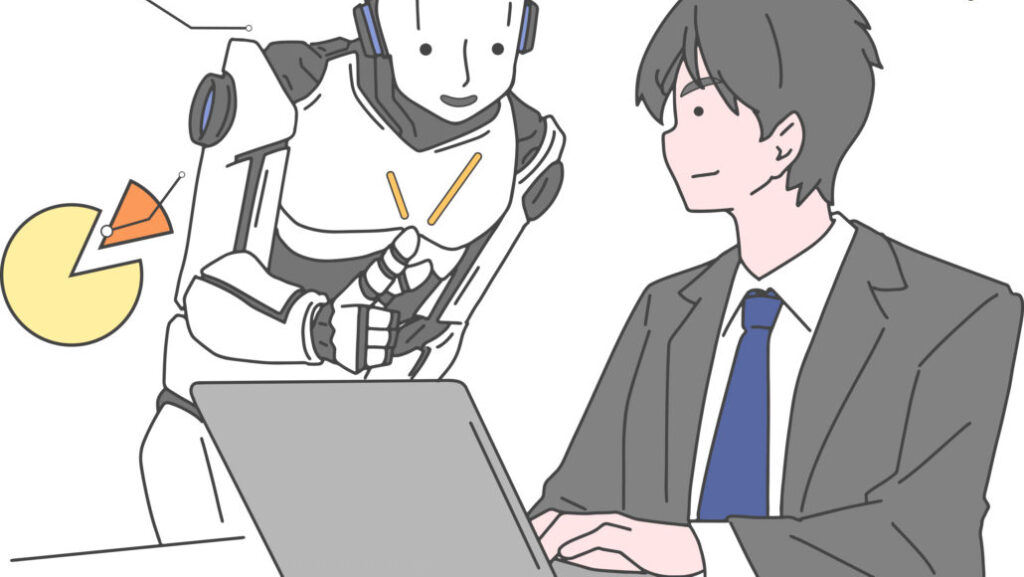 AIからアドバイスを貰う男性